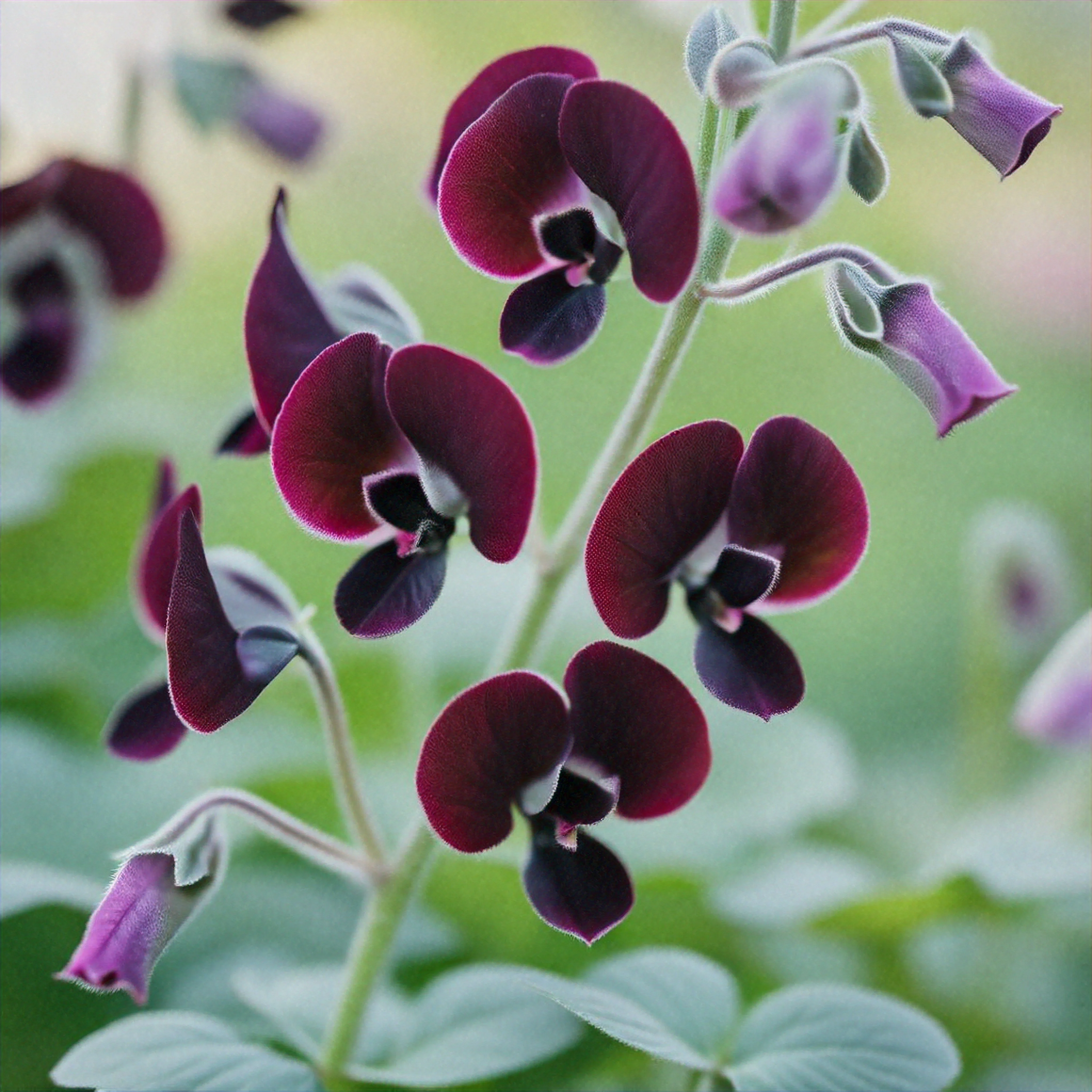 20 Royal MAROON SWEET PEA Lathyrus Odoratus Vine Dark Red Fragrant Flower Seeds - Image 3