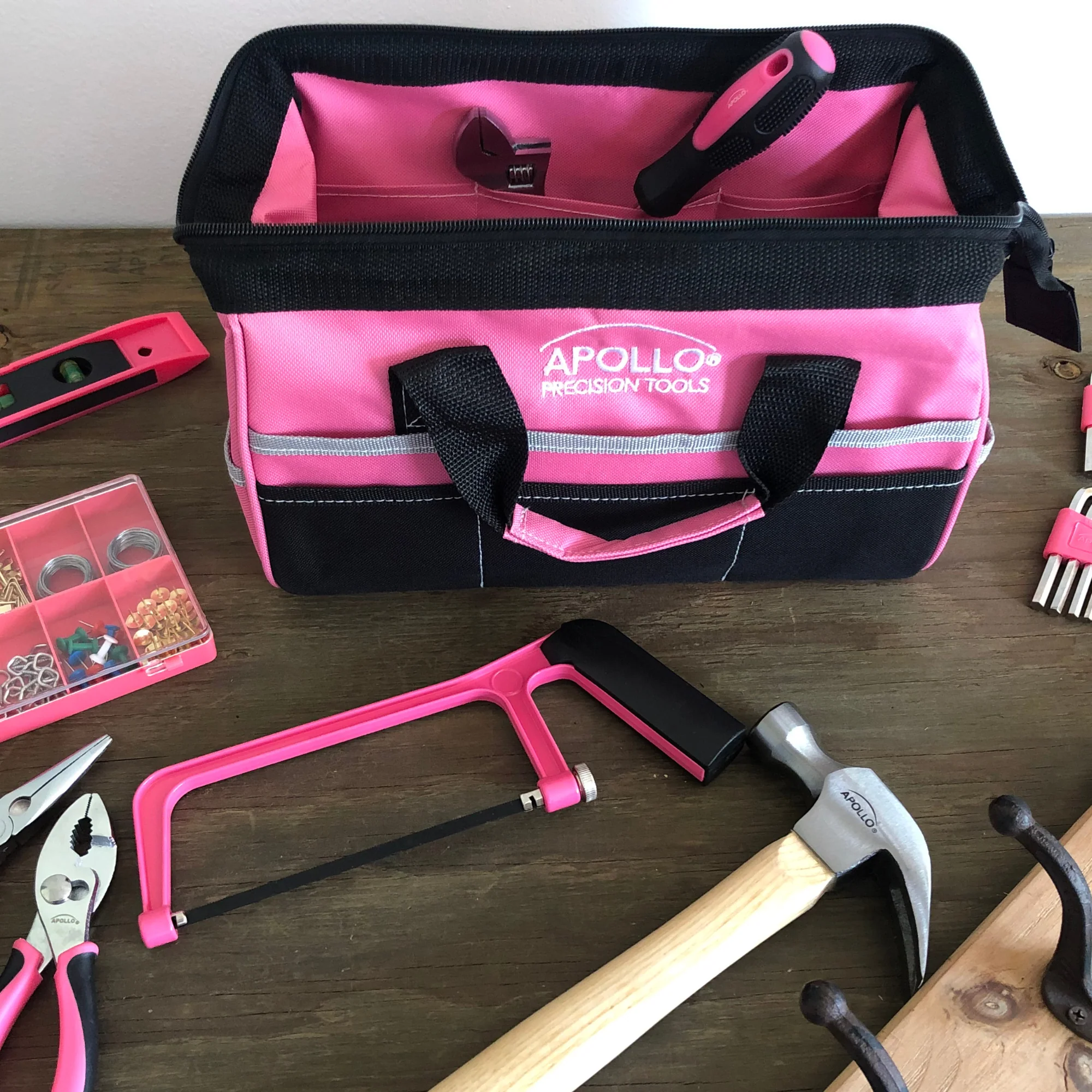 201 Piece Household Tool Kit in a Soft-Sided Tool Bag Pink - DT0020P - Image 5
