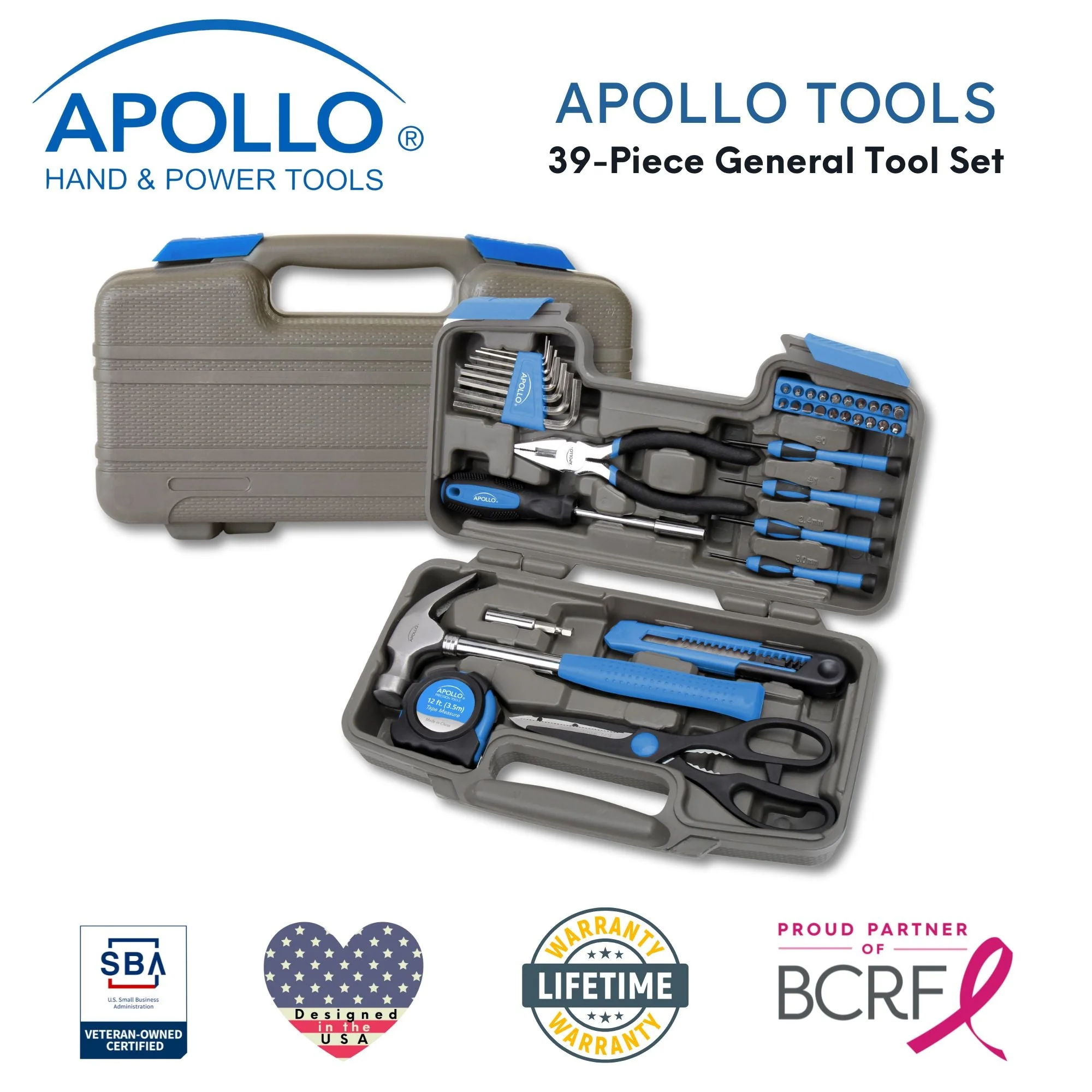 39 Piece General Tool Kit - DT9706BL - Image 2