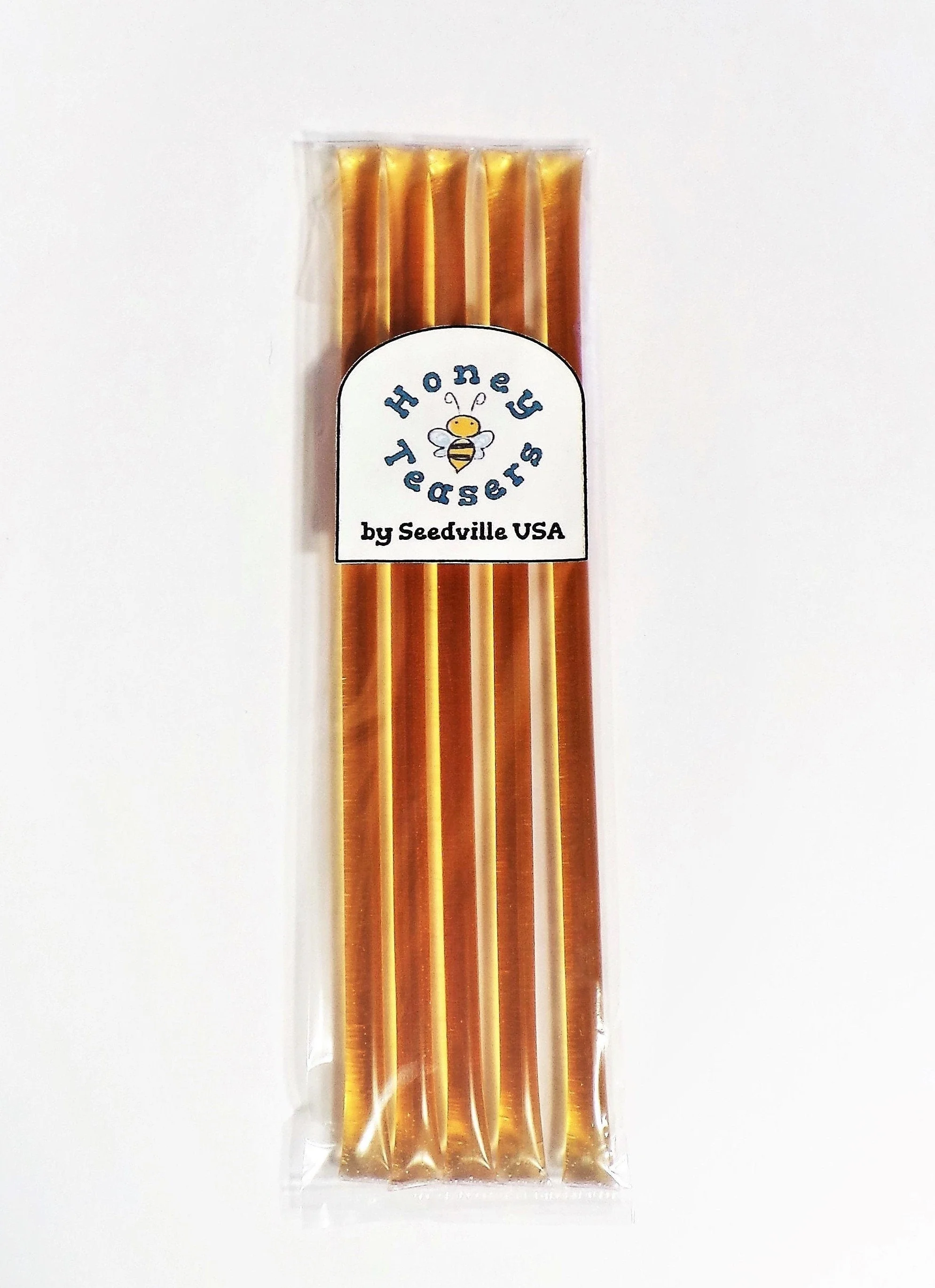 5 Pack CINNAMON HONEY TEASERS Natural Honey Snack Sticks Honeystix Straws - Image 4