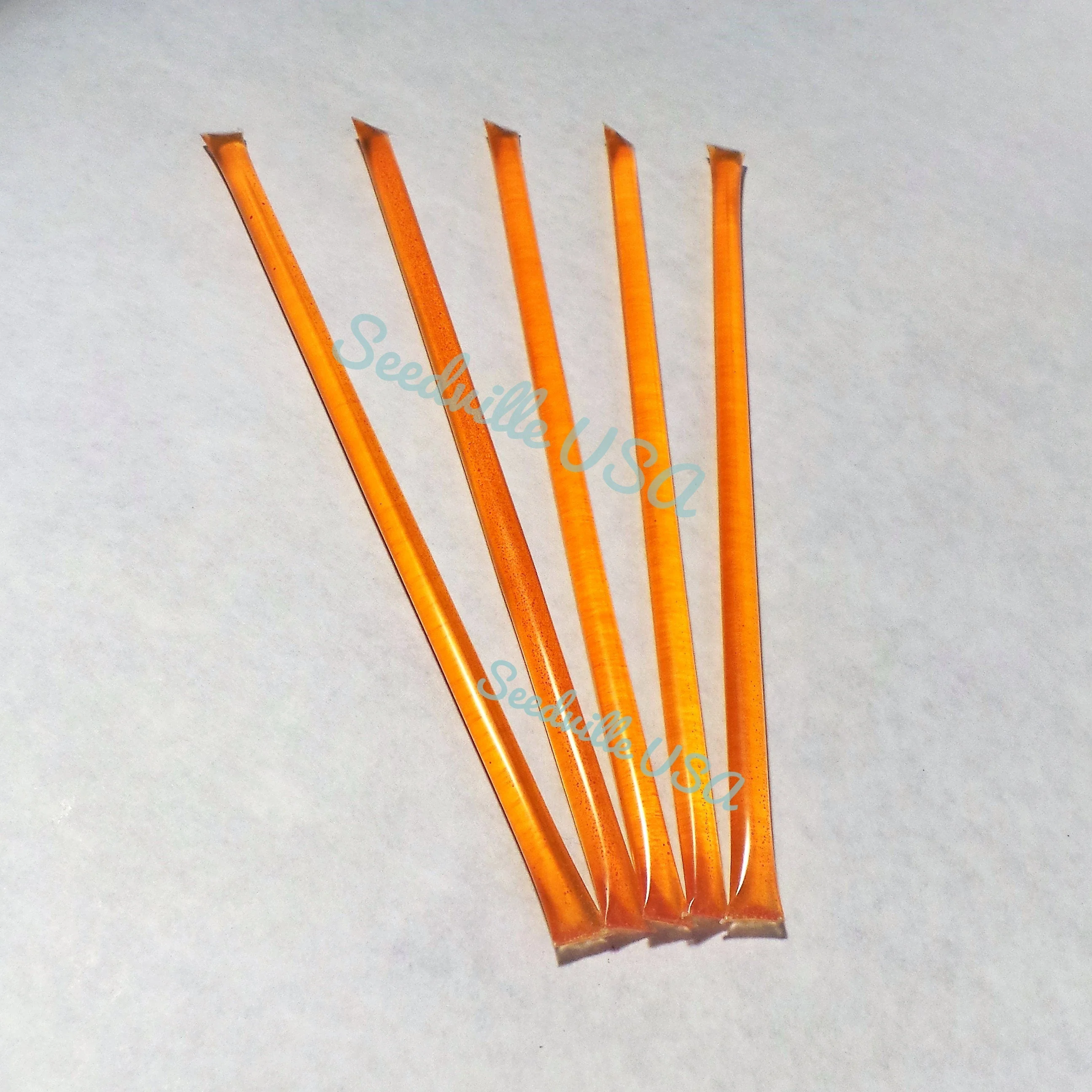 5 Pack PEACH HONEY TEASERS Natural Honey Snack Sticks Honeystix Straws - Image 2