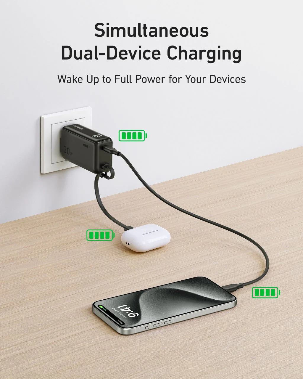 Anker Power Bank (30W, 5k, Fusion, Built-In USB-C Cable) - Image 26