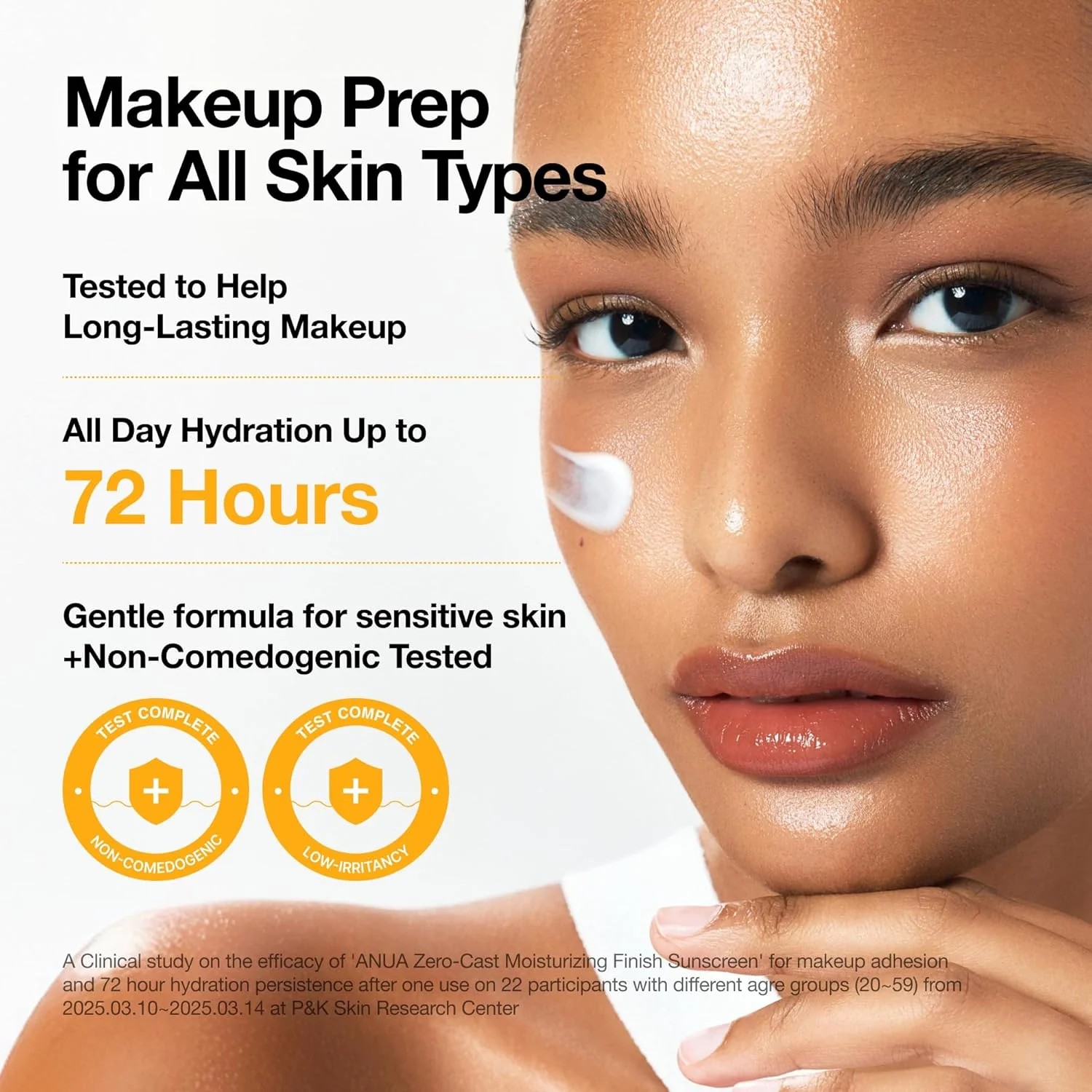 ANUA Zero-Cast Moisturizing Finish Sunscreen SPF50+ PA++++ - Image 5