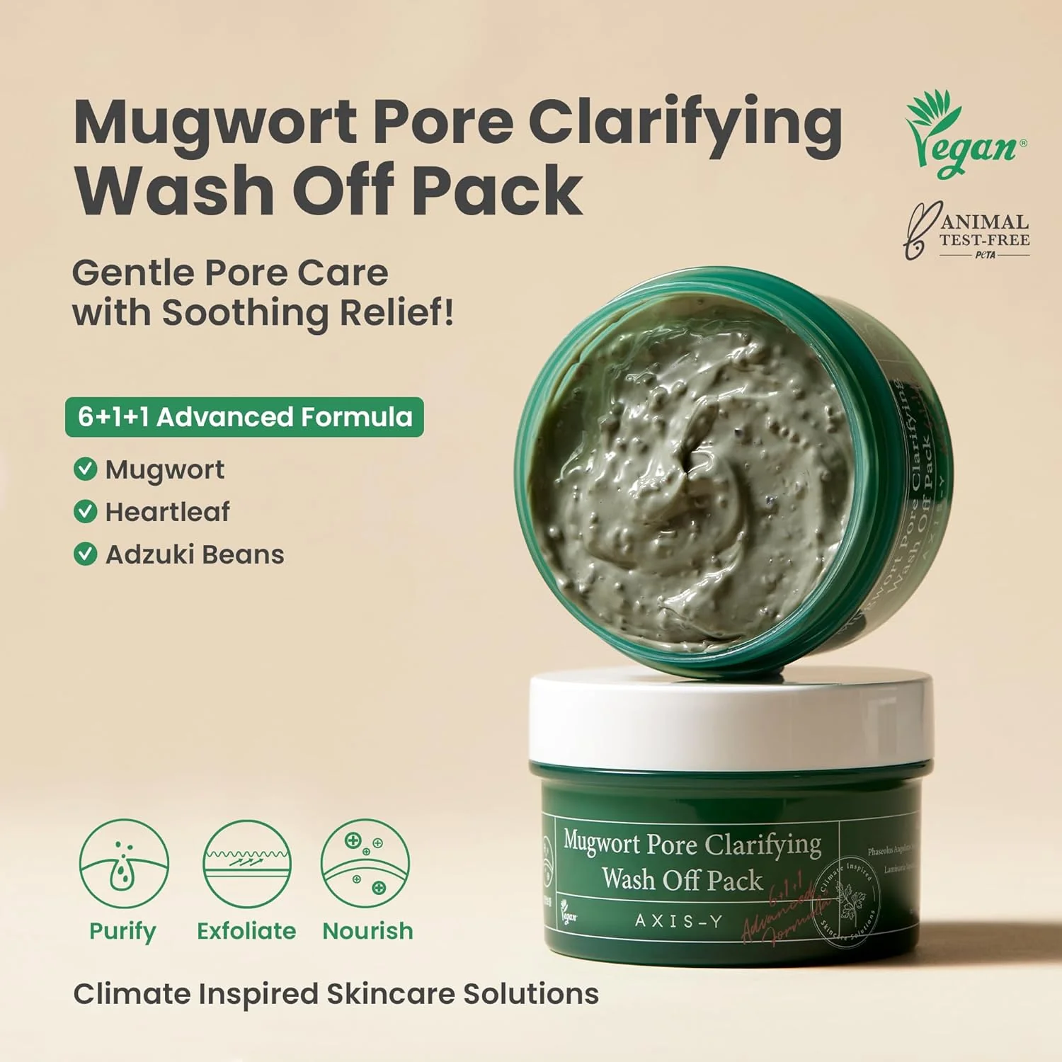 AXIS-Y Mugwort Pore Clarifying Wash Off Pack - Image 5