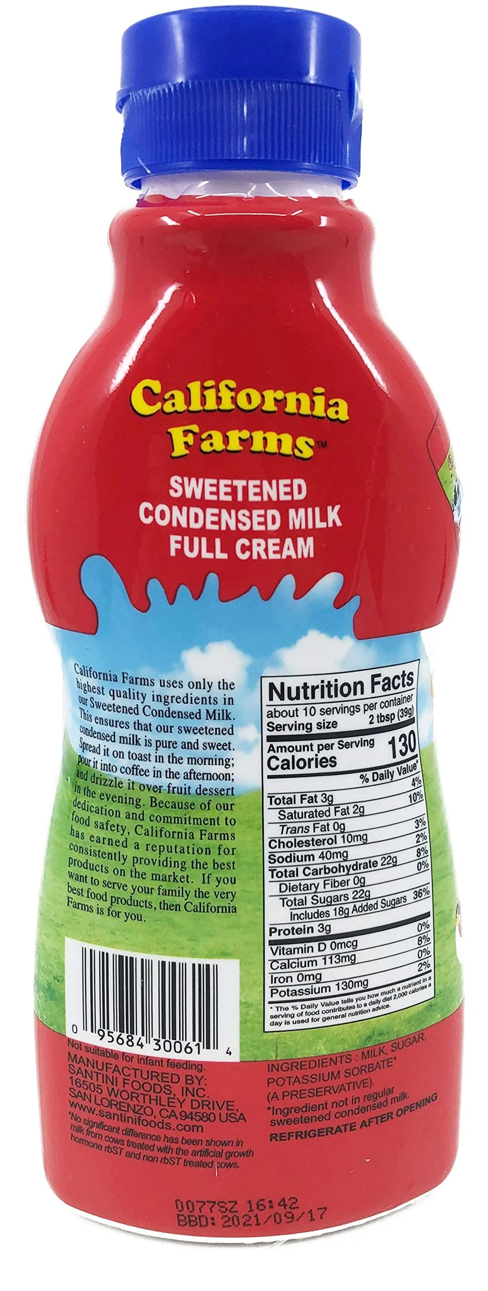 California Farms Sweetened Condensed Milk Full Cream, 14 Oz, Single - Image 4