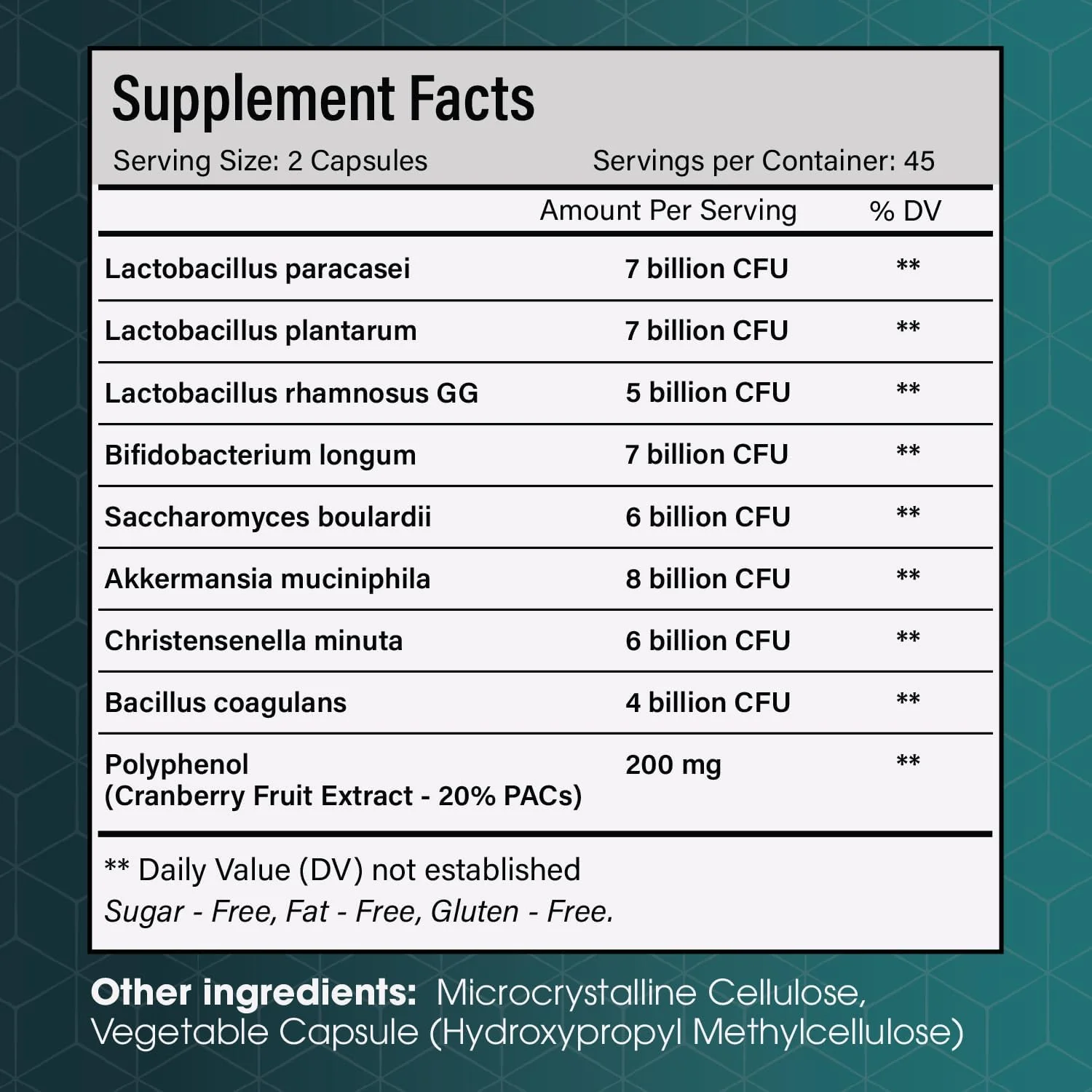 Christensenella Minuta and Akkermansia, Bifidobacterium longum, 8 Probiotic Strains, 50 Billion CFU with Cranberry Extract, Gut Health & Immune Support - Image 6