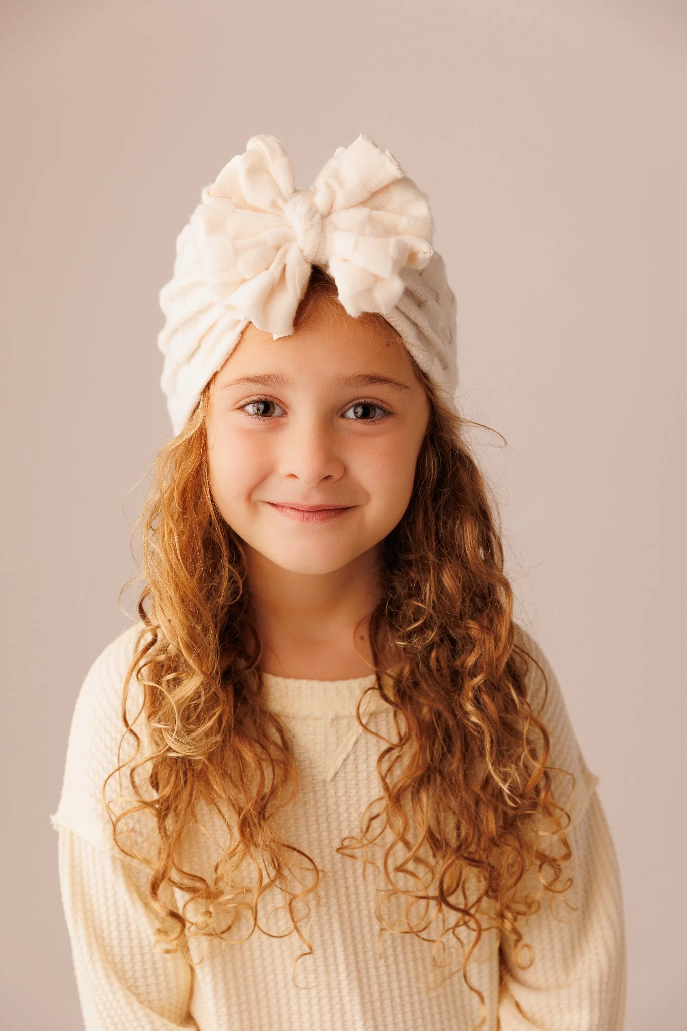 Cloud | Ivory Checkerboard | Embossed Sweater Headwrap