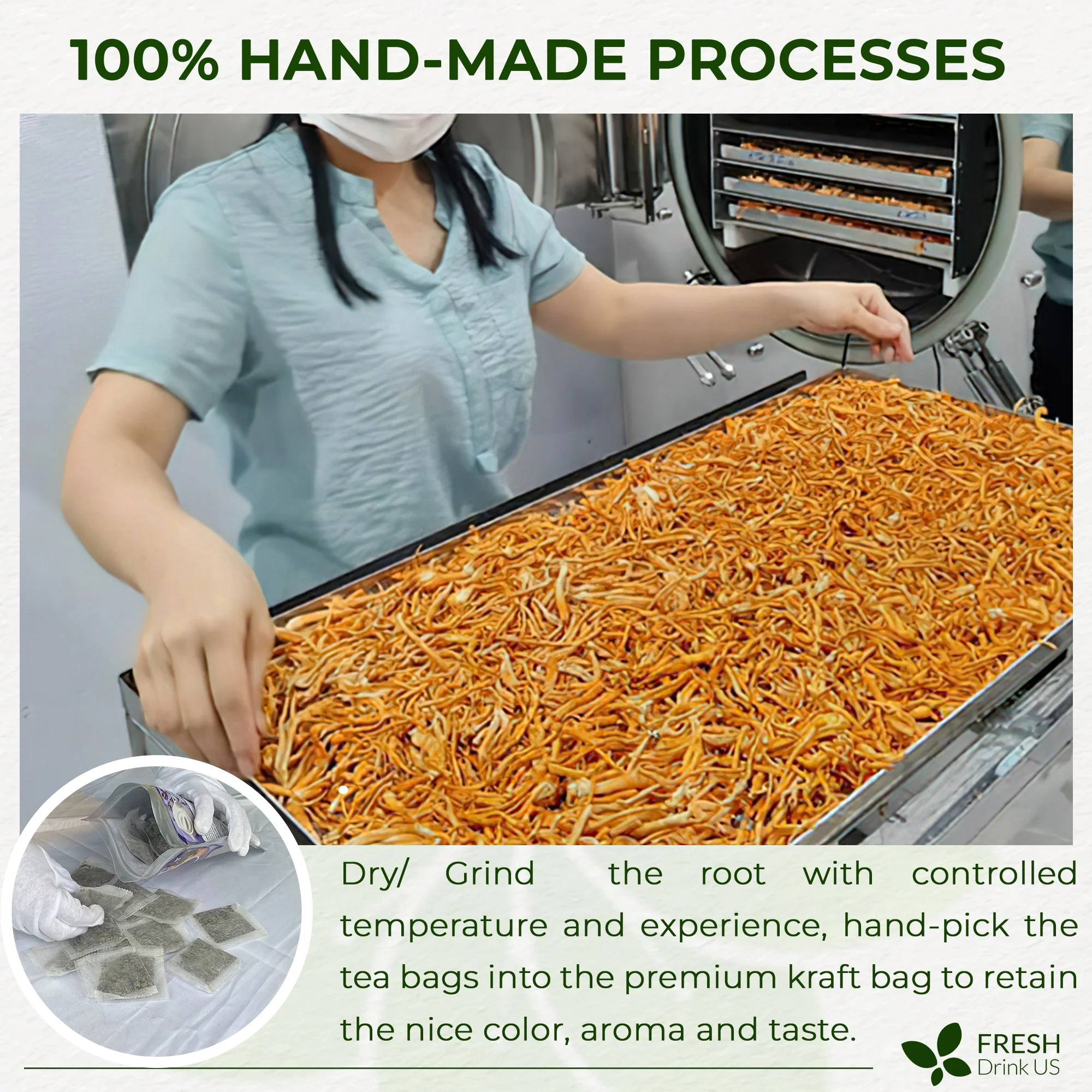 Dandelion Root Tea Bags, 100% Natural & Pure from Dandelion Root, Eco-Conscious Tea Bags, Dandelion Root Herbal Tea. Dandelion Root Tea. No Sugar, No Caffeine, No Gluten, Vegan. - Image 9