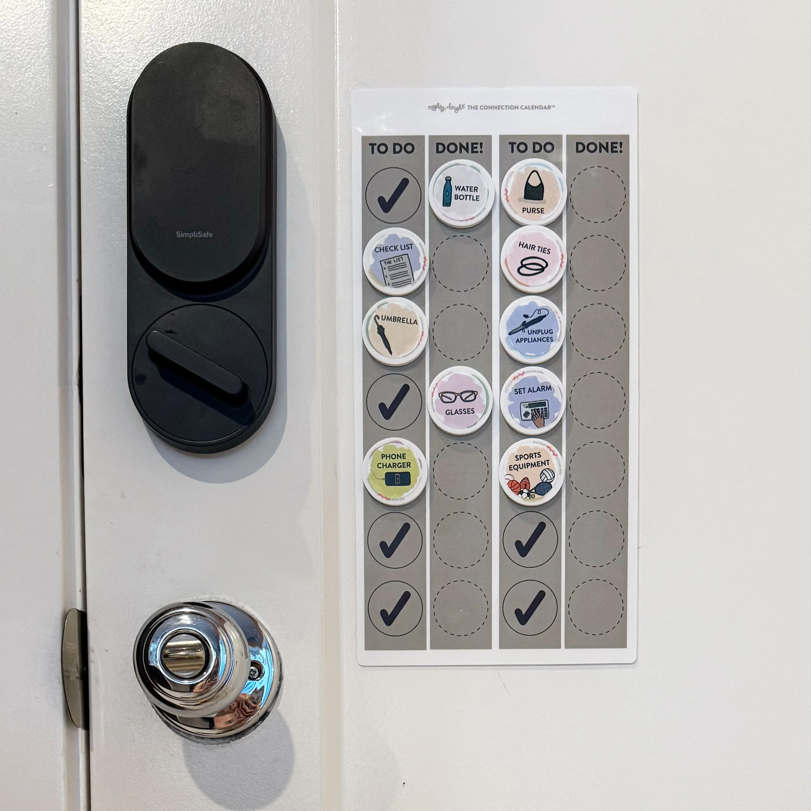"Don't Forget!" by the Door Visual Checklist