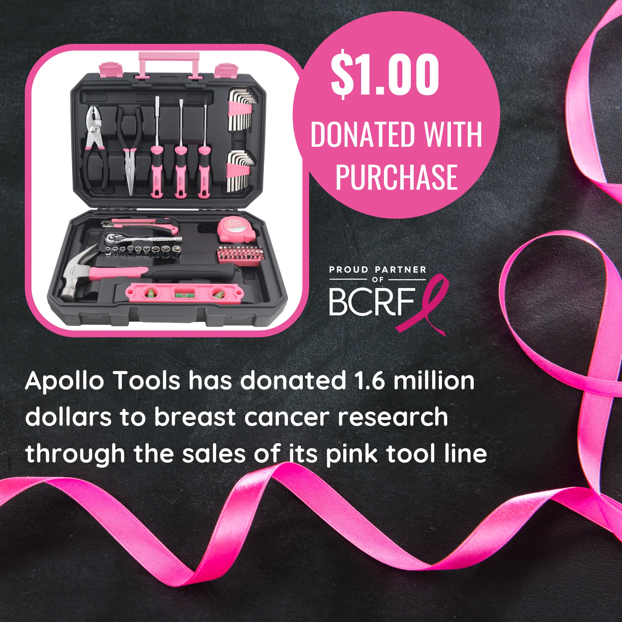 Essential 65-Piece Pink Tool Set with Socket Set and Most-Used Tools for Do it Yourself Repairs and Maintenance - DT0001P - Image 10
