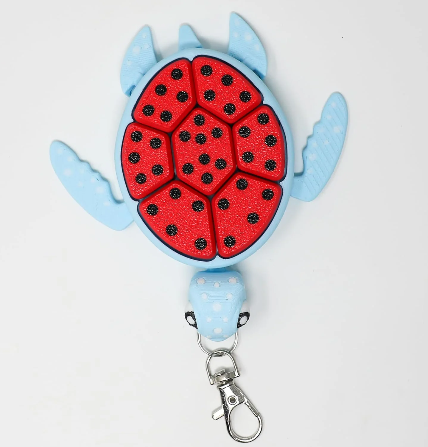 Fruit Turtle Fidget Clicker Keychain 3D Printed - Sensory Stress Relief Toy for Autism, ADHD, Anxiety, and Fidgeting (Watermelon Turtle) - Image 5