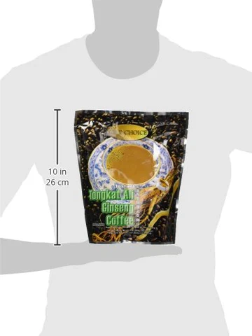 Gold Choice Instant Tongkat Ali Ginseng Coffee, 0.7 oz- 20 sachets - Image 5