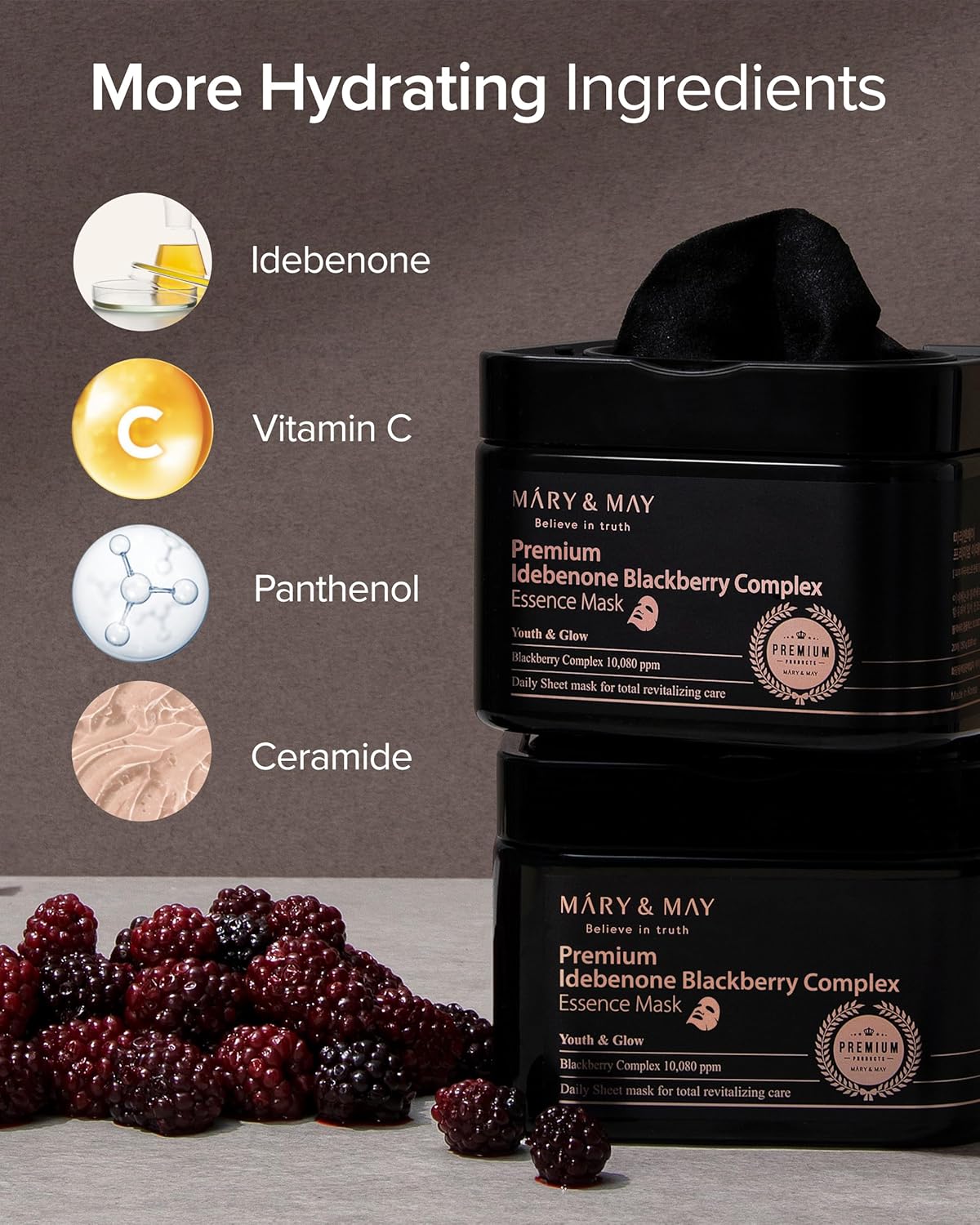 Mary & May Premium Idebenone Blackberry Complex Essence Mask - Image 4