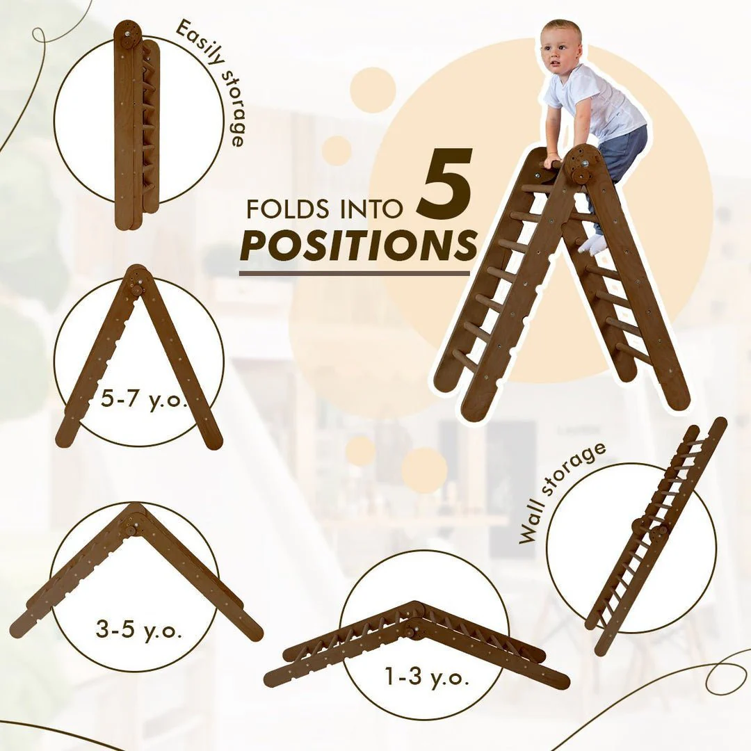 Montessori Triangle Ladder - Handmade Climber for Kids 1-7 y.o. - Image 3