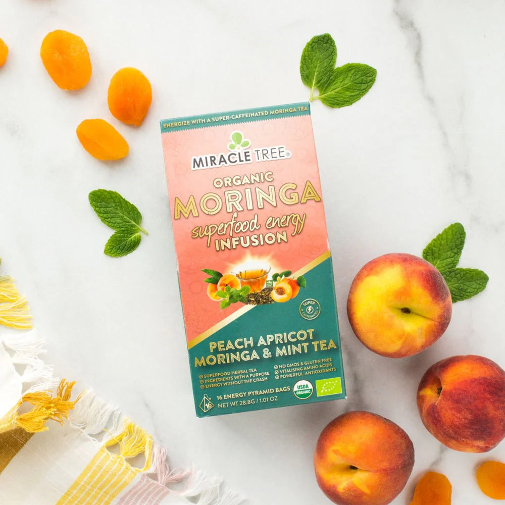 Moringa Energy Tea, Peach Mint Apricot - Image 4