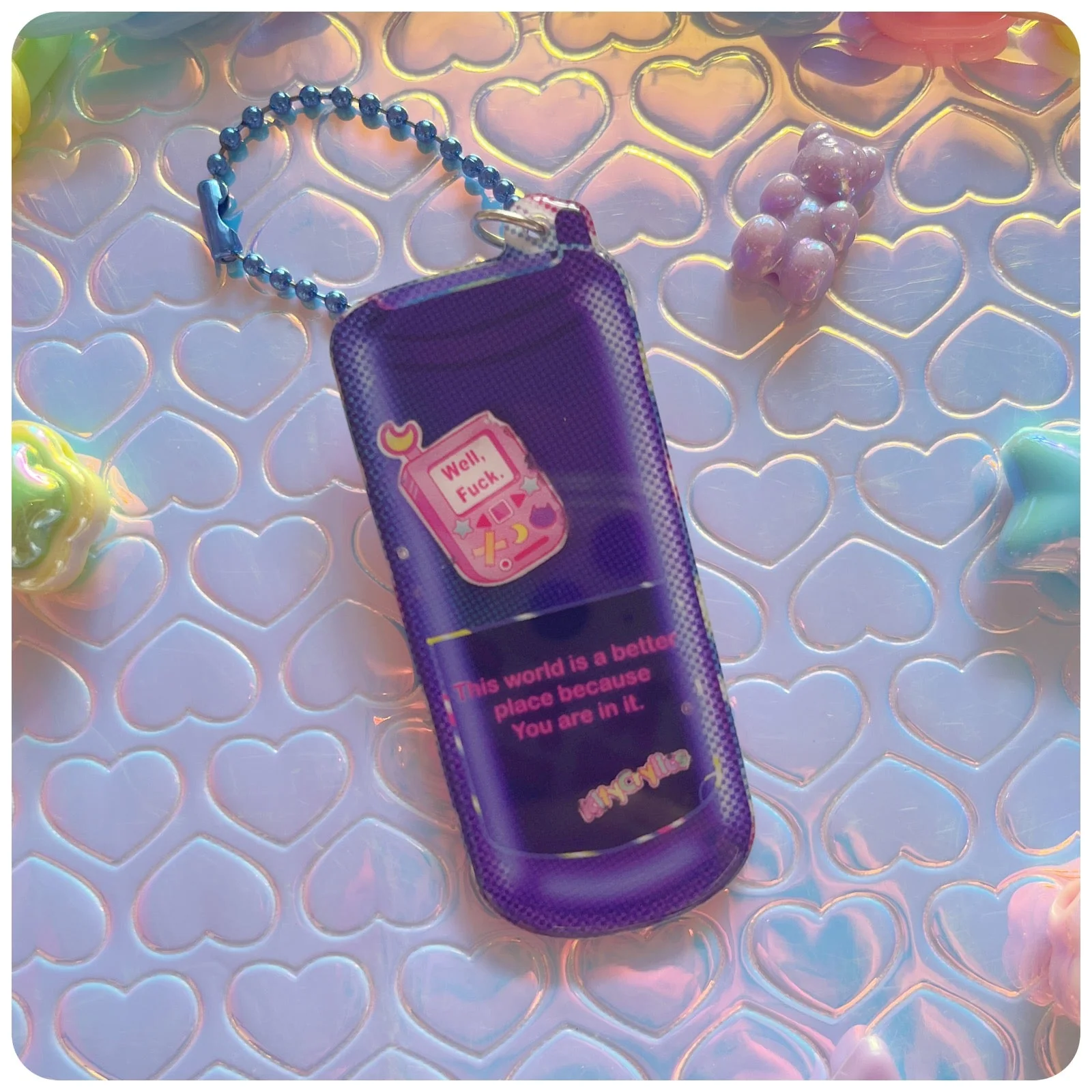 Nakia Skyline Vaporwave 3D Acrylic Keychain - FLASH SALE! - Image 2