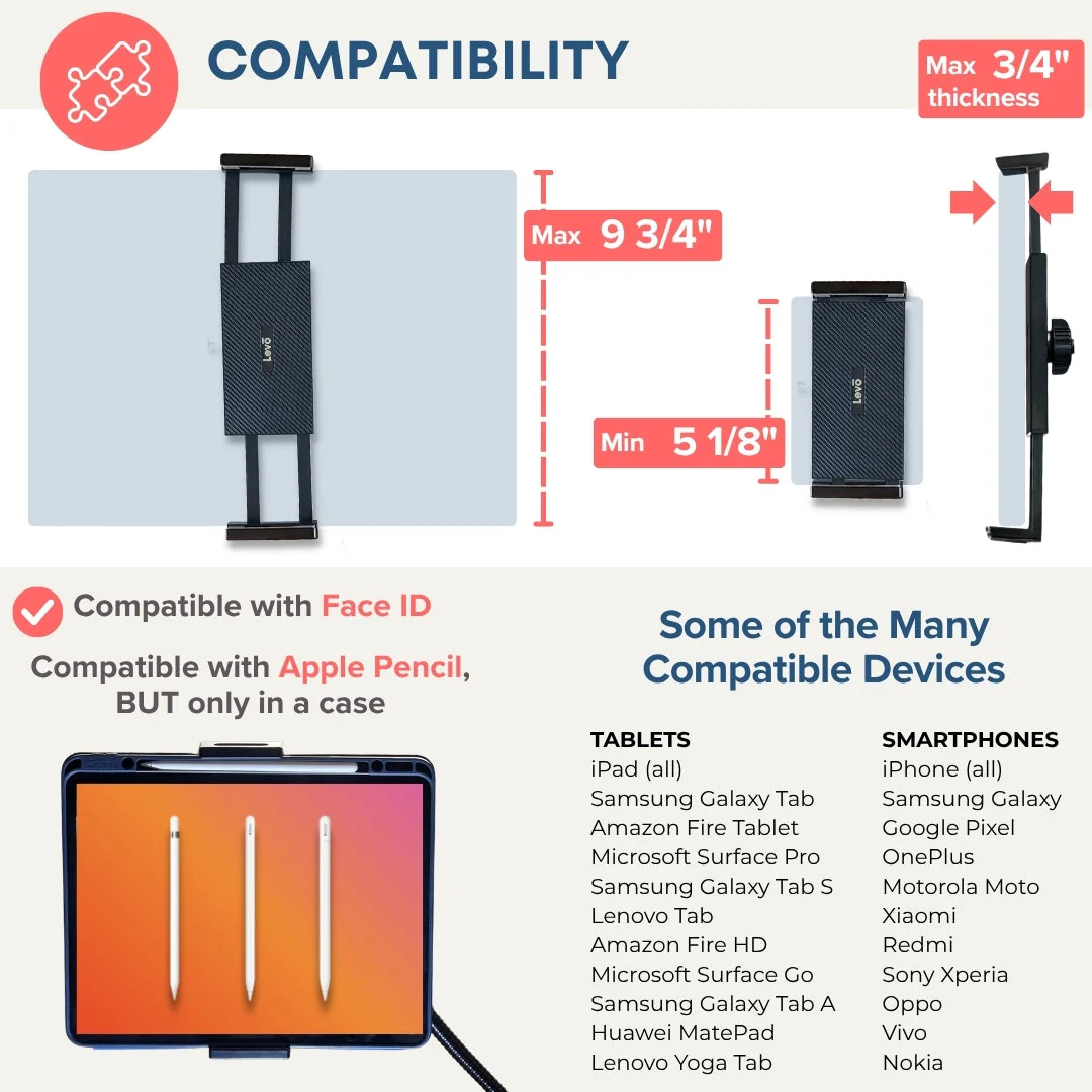 NEW - LEVO Gooseneck Tablet Floor Stand WITH Casters - Image 3