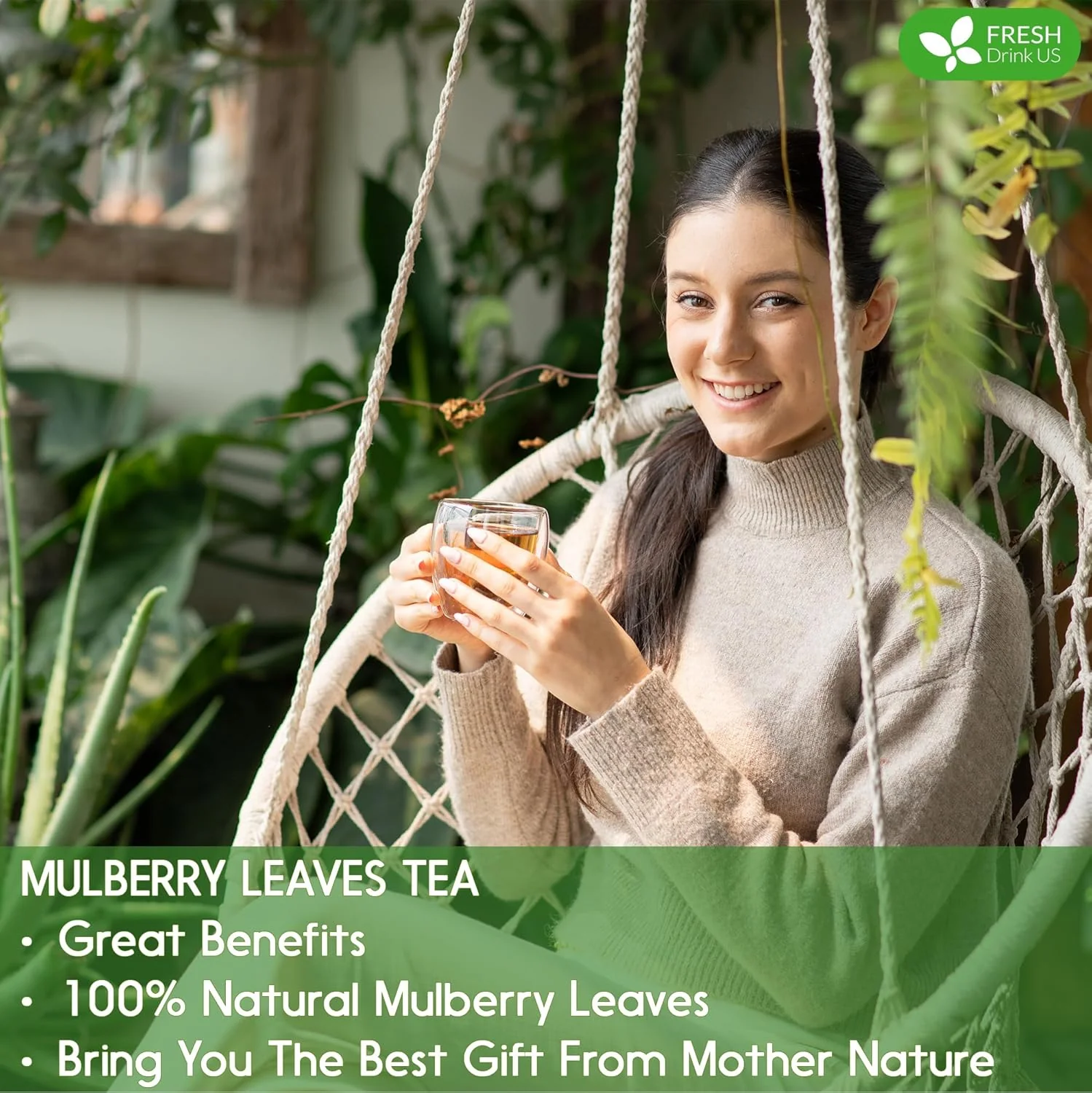 Permium Mulberry Leaves, Mulberry Loose Leaf Herbal Tea, No Additives, No Caffeine, Vegan - Image 3