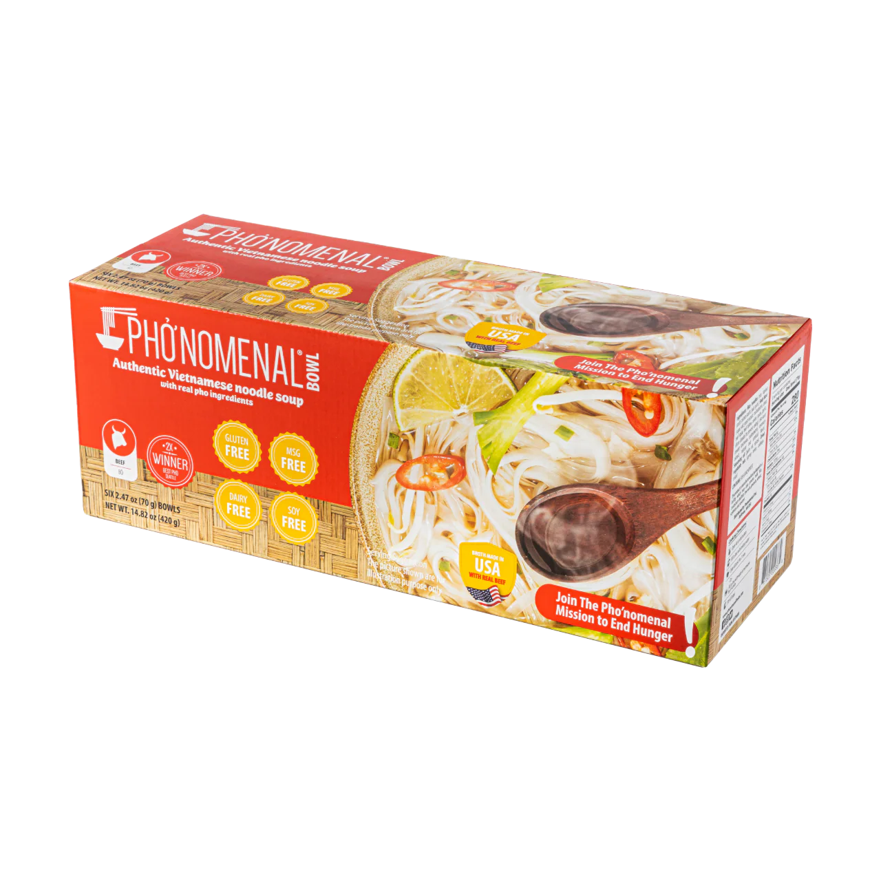 Pho’nomenal Bowl Instant Beef Pho (Case of 6 Bowls) - Image 5