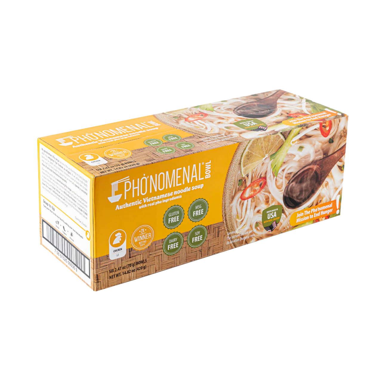 Pho’nomenal Bowl Instant Chicken Pho (Case of 6 Bowls) - Image 6