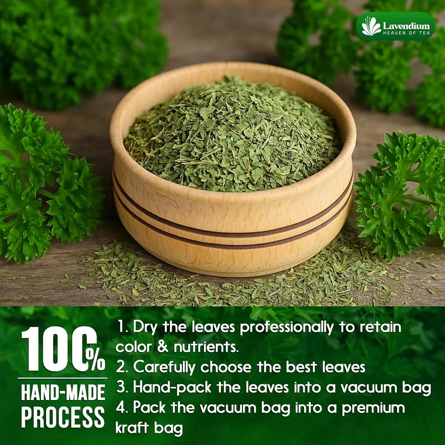 Premium Dried Parsley Leaves – 100% Pure, Non-GMO, Gluten-Free, Vegan – Aromatic Culinary Herb for Cooking, Garnish, and Seasoning - Image 6