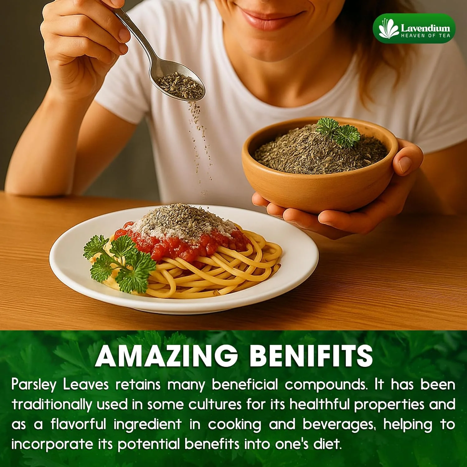 Premium Dried Parsley Leaves – 100% Pure, Non-GMO, Gluten-Free, Vegan – Aromatic Culinary Herb for Cooking, Garnish, and Seasoning - Image 8