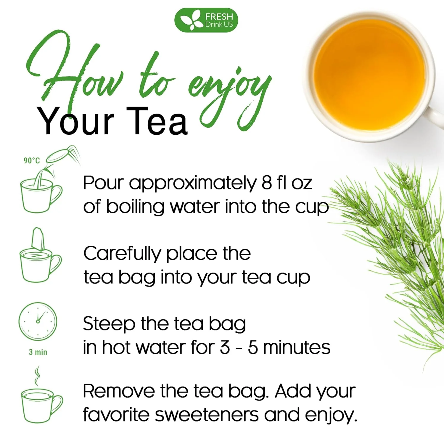 Premium Horsetail Leaf Tea Bags, 100% Natural & Pure from Horsetail Loose Leaves Herbal Tea. No Sugar, No Caffeine, No Gluten, Vegan. - Image 8