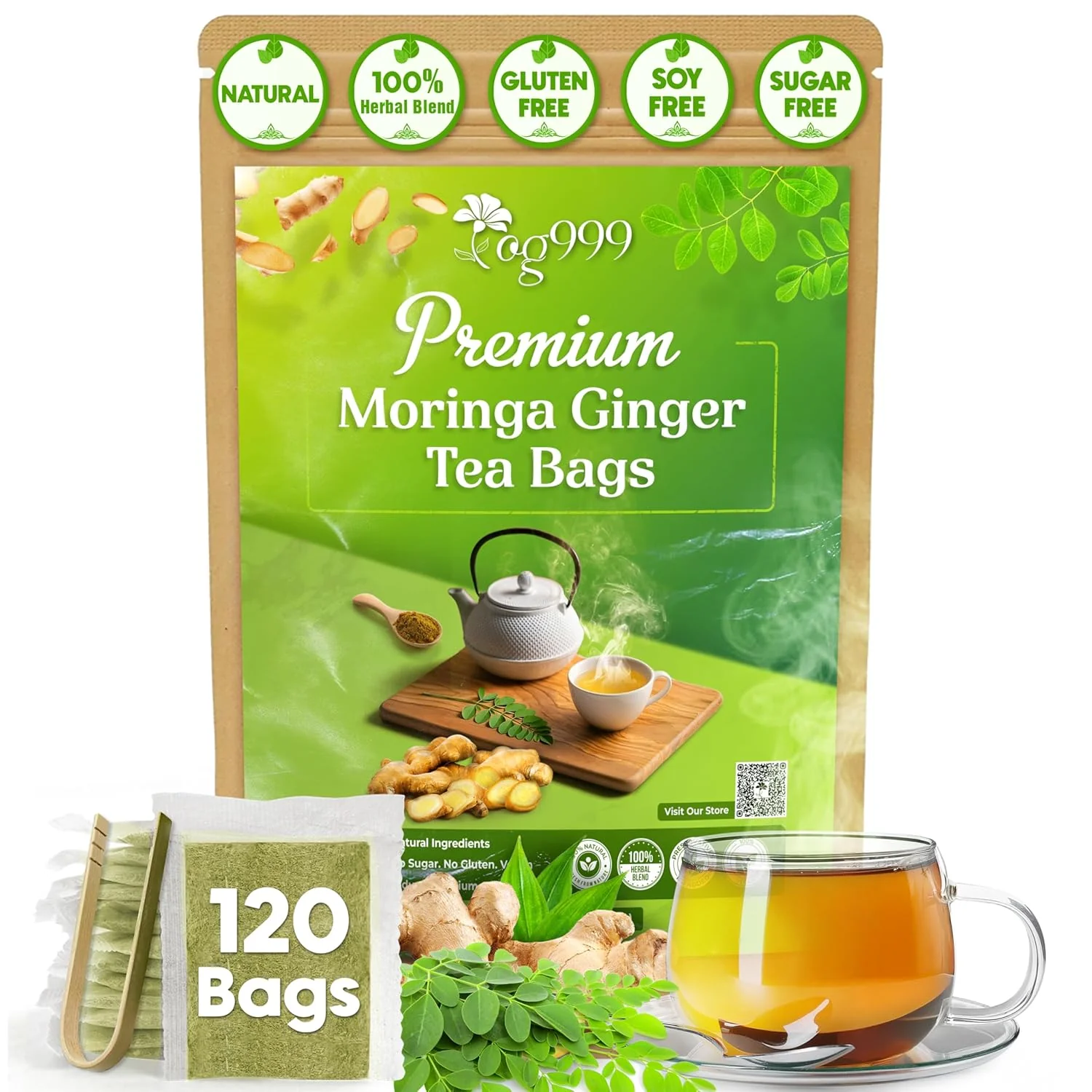 Premium Moringa Ginger Herbal Tea - Image 10