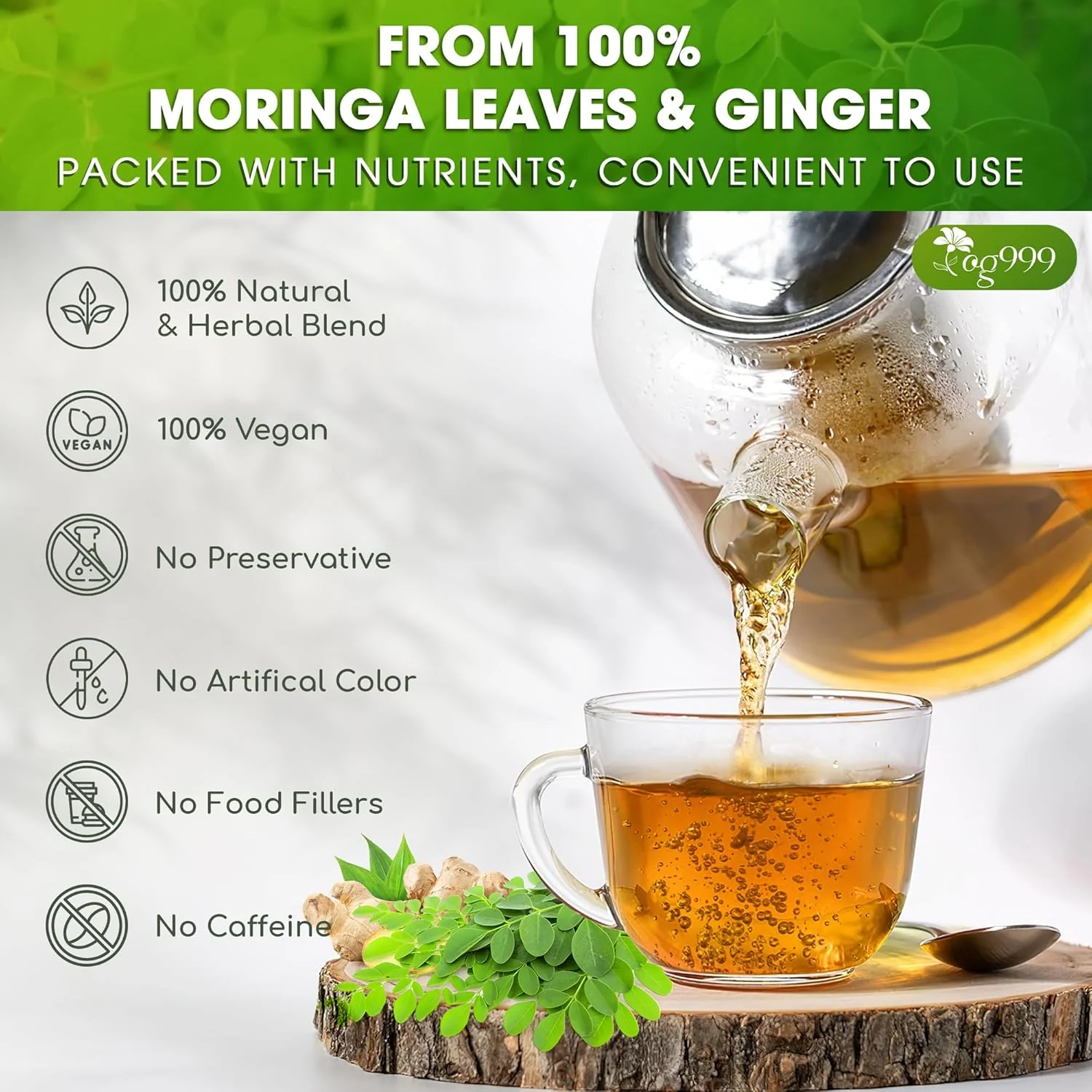 Premium Moringa Ginger Herbal Tea - Image 4