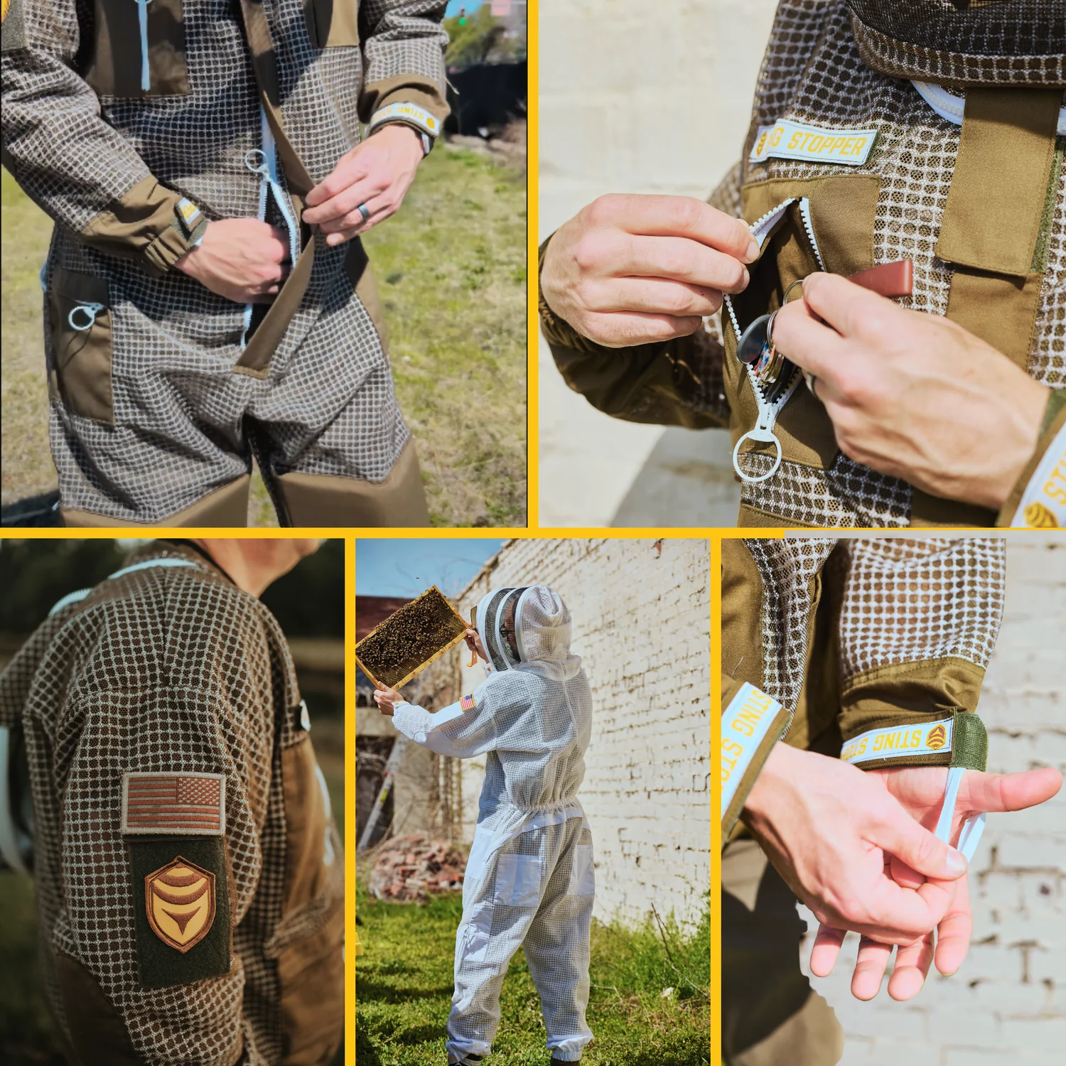 Professional Triple Layer Ventilated Full Beekeeping Suit - Image 12