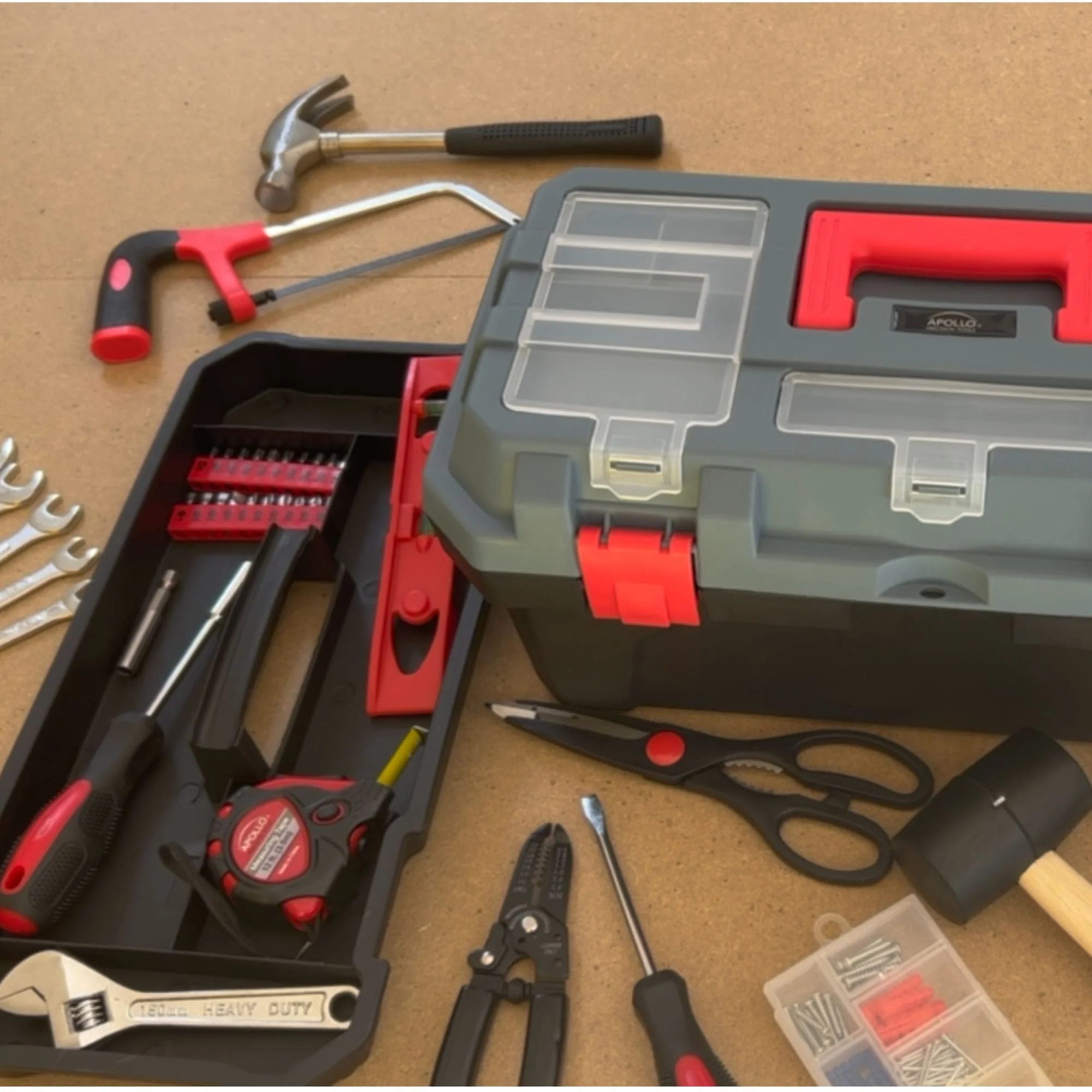 Red 170 Piece Household Tool Kit with New and Improved Tool Box - DT7103 - Image 4