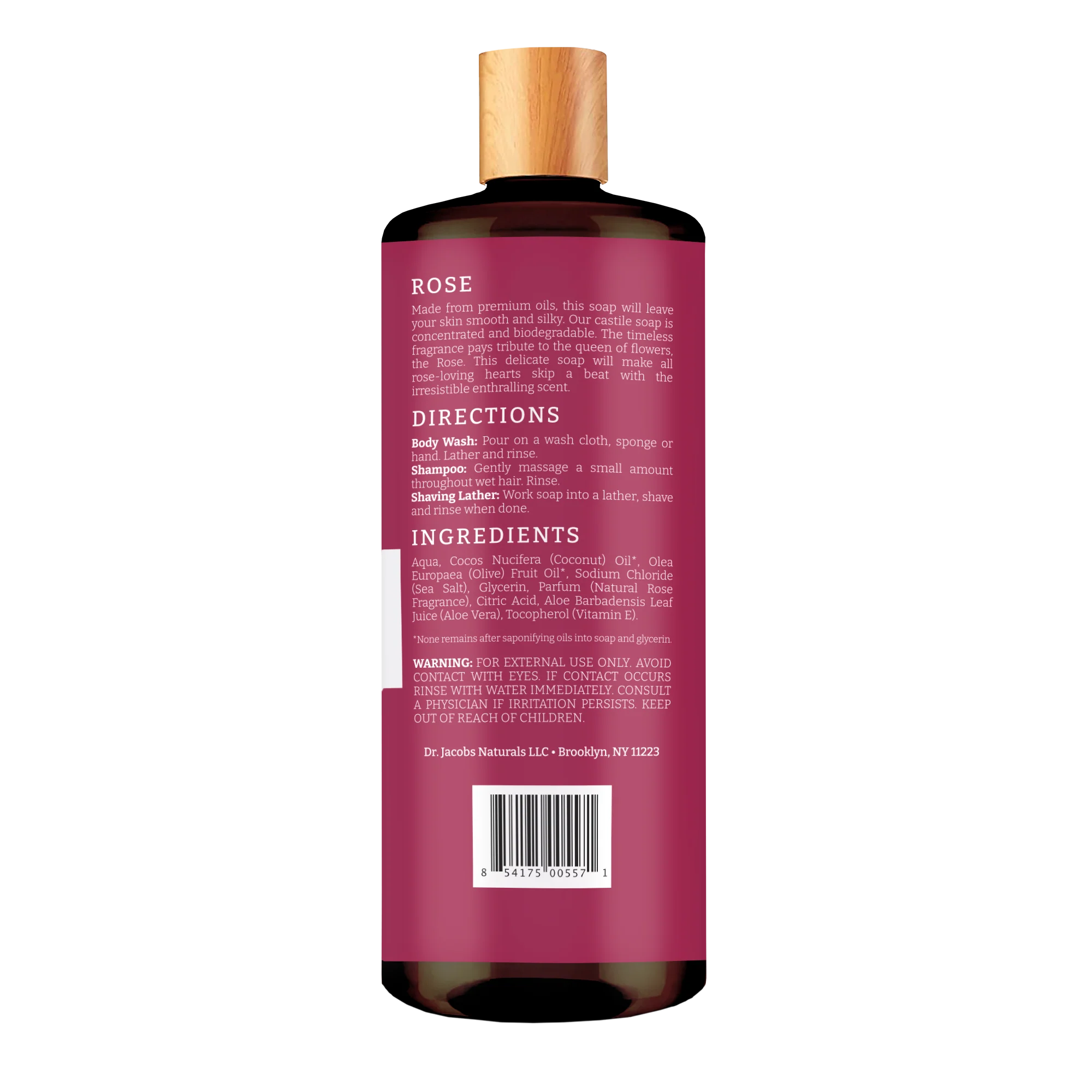 Rose Castile Body Wash (All American) - Image 3