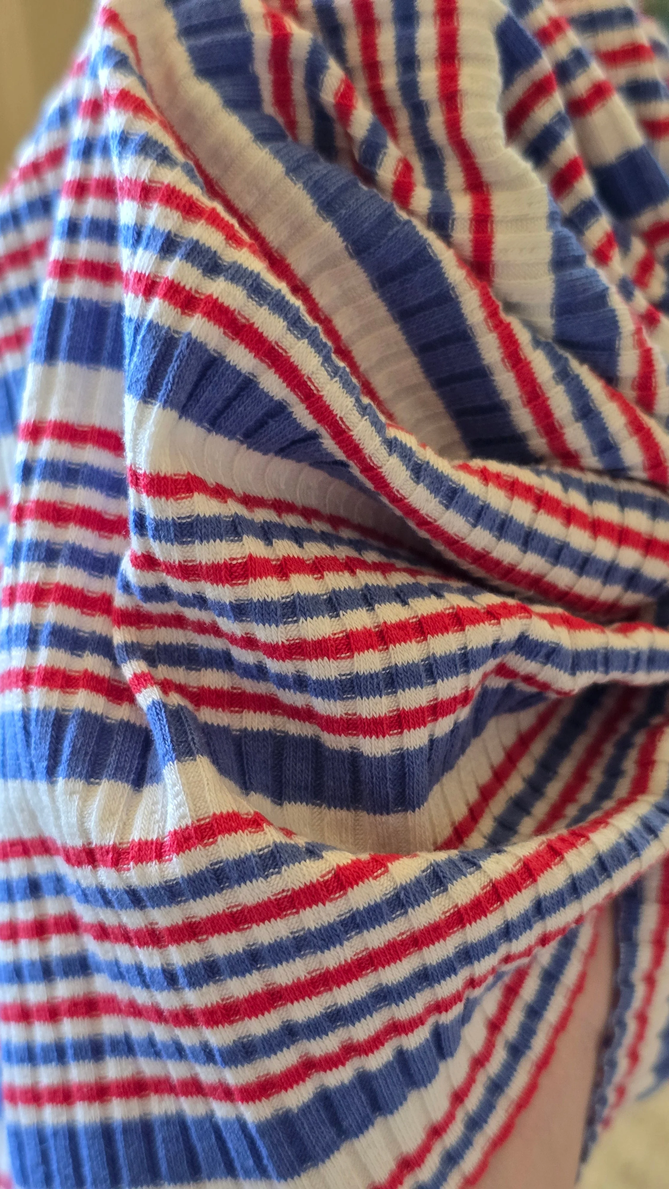Rosy | Retro USA Stripe | Ribbed Headwrap - Image 2