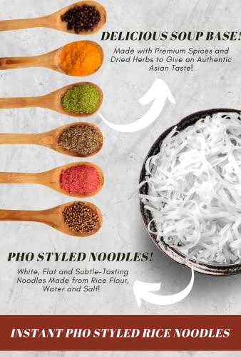 SIMPLY FOOD Instant Thai Flavored Tom Yum Pho Noodles (Phở Tom Yum) - 9 BOWLS/ 80g each - Image 7