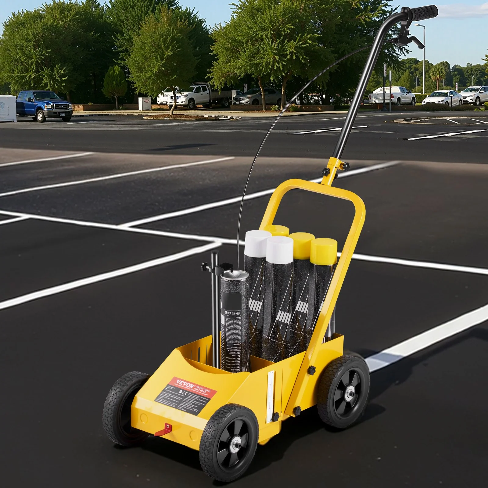 Striping Line Marking Machine 24 x 13 x 35.4 in 4-Wheel Striping Machine Yellow - Image 7