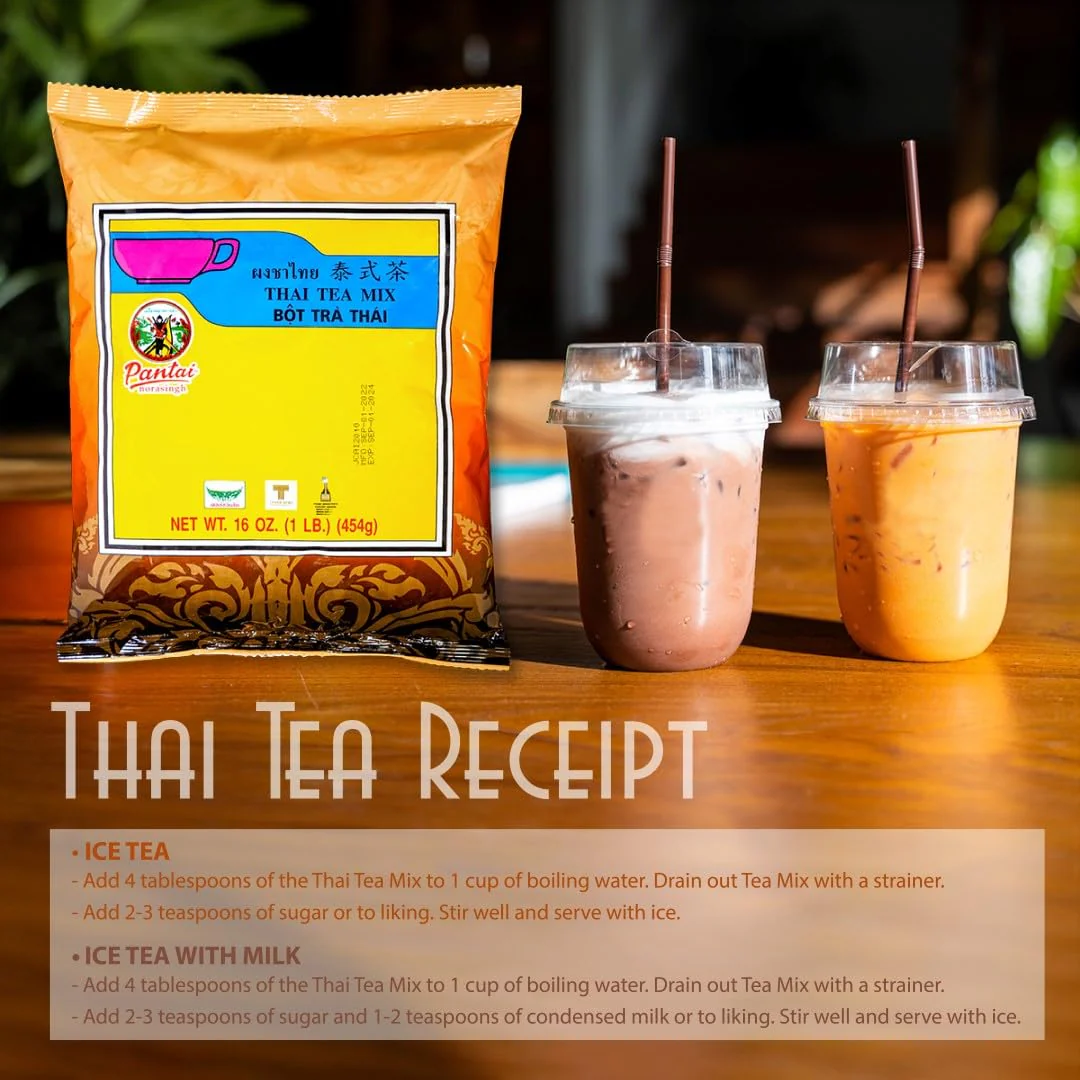 Thai Tea Mix (Pantai) 16 oz (1lb.) Thai Iced Tea Traditional Restaurant Style. - Image 4