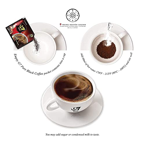 Trung Nguyen — G7 Instant Coffee — 100% Soluble Coffee — Pure Black — Strong and Bold — Instant Vietnamese Coffee (100 Packets per Bag)) - Image 5