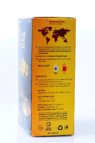 Trung Nguyen G7 Strong X2 Gu Manh, 3 in 1 Instant Coffee (12 Single Serve Packets) - Image 2