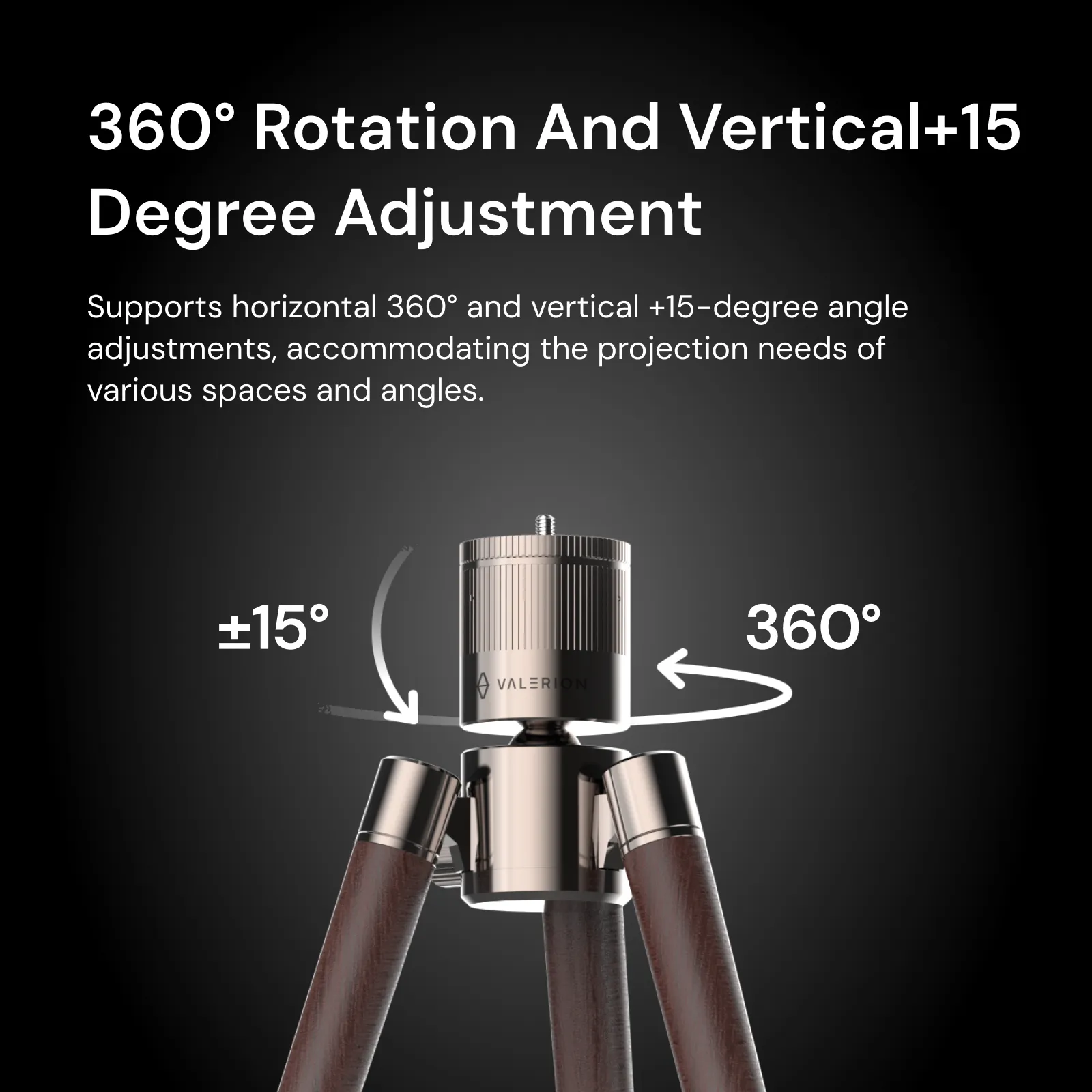 Valerion Walnut Tripod Stand - Image 4